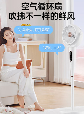 先锋电风扇空气循环扇落地扇智能语音遥控大风力轻音台地DXH-S22R