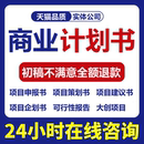 商业计划书撰写代做可行性研究报告项目立项创业融资方案策划PPT