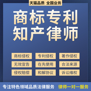 知识产权律师 商标侵权纠纷专利侵权著作侵权法律咨询代写文书