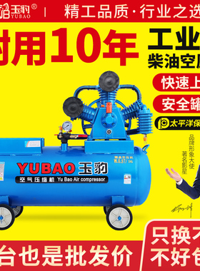 柴油机空压机 工业级高压流动补胎大型汽修8p10p12p打气泵真石漆