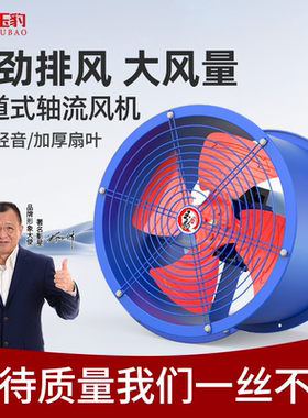 玉豹SF轴流风机220v大功率换气扇强力管道式排气扇厨房工业通风机