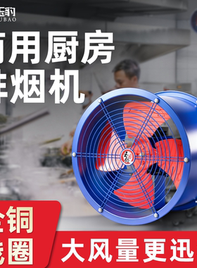 SF轴流风机220v大功率换气扇强力管道式排气扇通风机商用厨房排烟