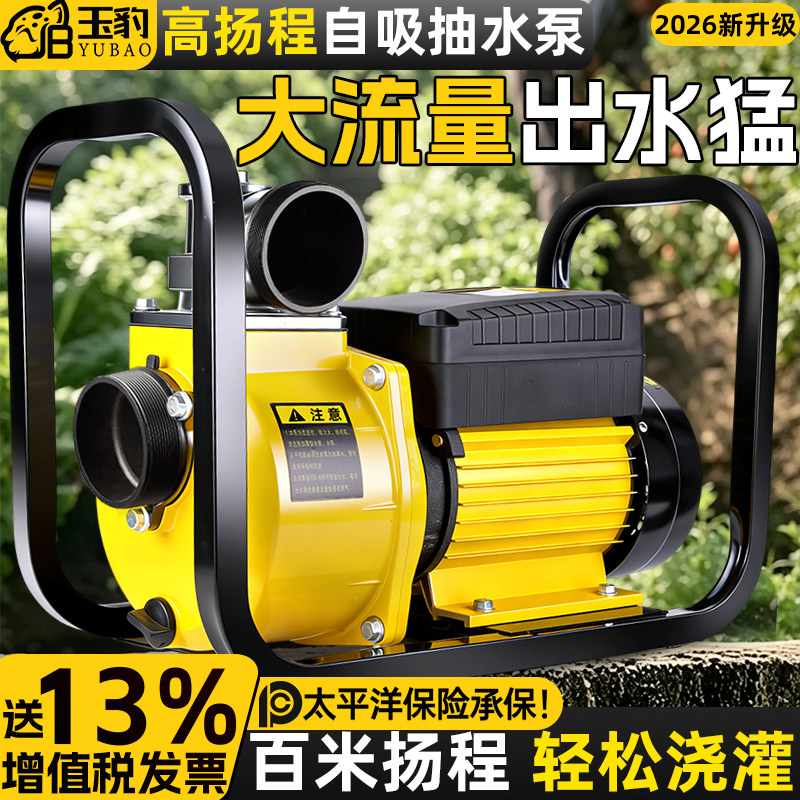 农用灌溉水泵大流量抽水泵2寸3寸4寸高扬程自吸离心泵污水泥浆泵