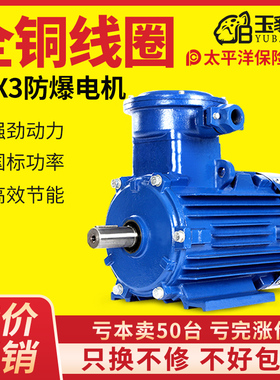 YB3隔爆型0.37KW-315KW三相380V高速2极2800转防爆电动机厂家直销