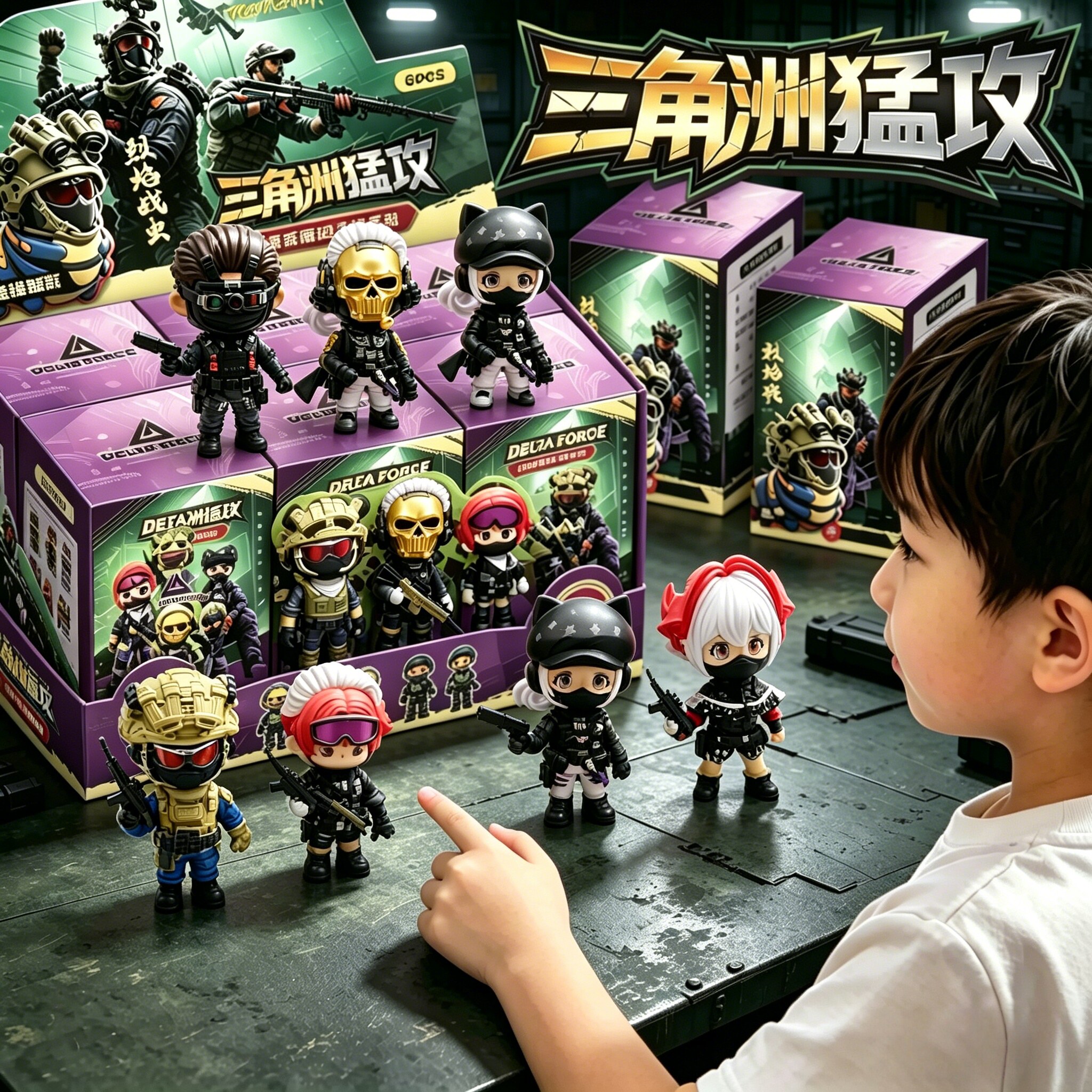 三角洲行动盲盒周边玩具手办精品模型威龙红狼无名六一儿童节礼物