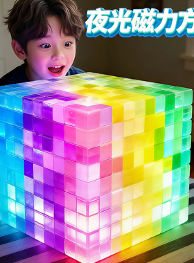 新款夜光我的世界磁力方块全套正版拼装积木男孩礼物儿童益智玩具