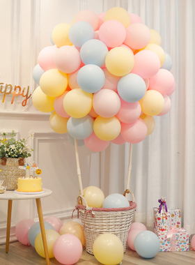 热气球小熊飘空ins儿童女孩宝宝周岁生日场景布置装饰仪式感简单