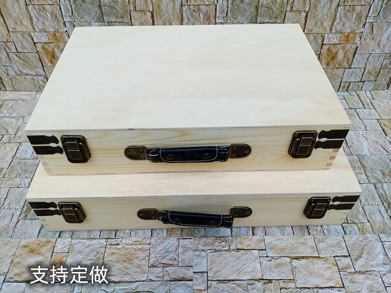 欧式复古手提箱储物木箱衣服收纳盒木收纳箱工具整理箱大号小号i.