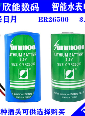 瀚兴日月ER26500 3.6V 燃气表流量计物联网2号C型 仪表水表锂电池