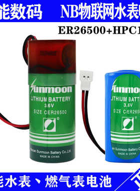 日月ER26500+HPC1520锂亚3.6V电池NB物联网Sunmoon水表燃气表电池
