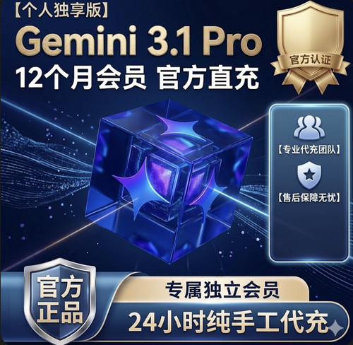 【Gemini3pro ！稳定不降智】Gemini pro3.1 3.0个人独立会员代充