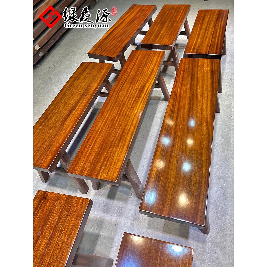 长条凳实木长板凳大板桌奥坎巴花黄花梨椅子配套红木长凳子换鞋凳