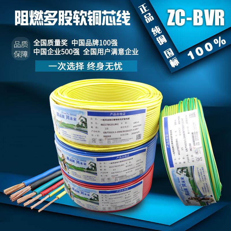 正品远东ZC-BVR1.5/2.5/4/6/10平方单芯多股阻燃软铜芯家装电线