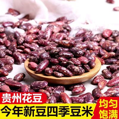 贵州正宗特产花豆四季豆干货农家自种新鲜四季豆花豆酸菜豆米汤