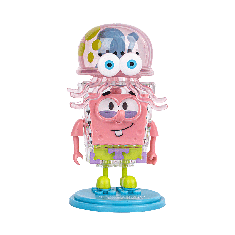 Spongebob海绵宝宝水母系列派大星盲盒手办公仔摆件儿童玩具礼物