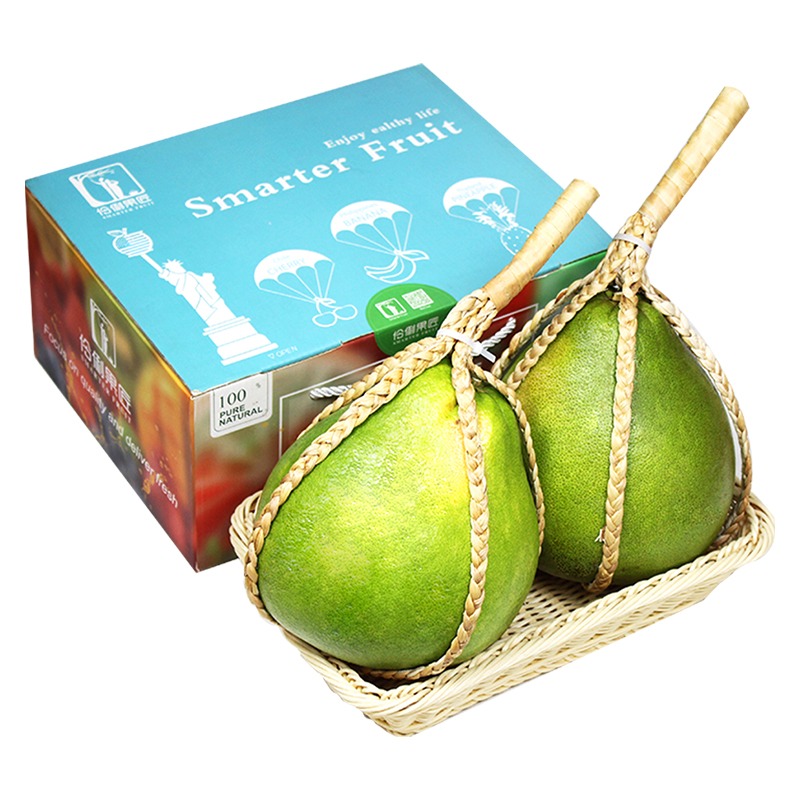 礼盒装2个泰国进口蜜柚青柚草绳柚新鲜水果白糖红心柚子土豪柚