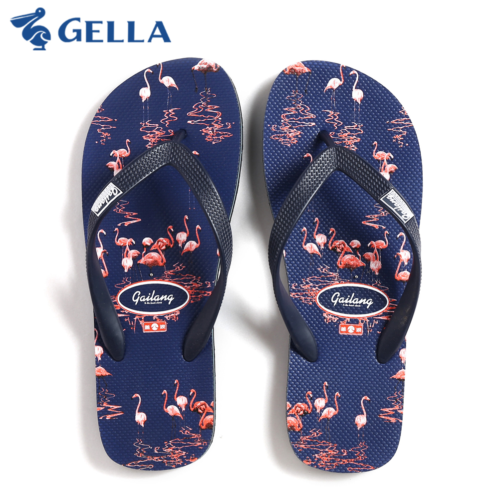 Gella男人字拖夏季防滑户外凉拖夹脚拖鞋男休闲橡胶沙滩鞋沙滩拖