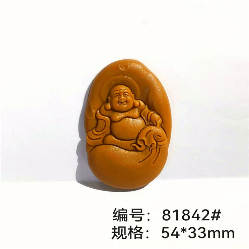 弥勒佛香牌手工雕刻佛像挂件模具