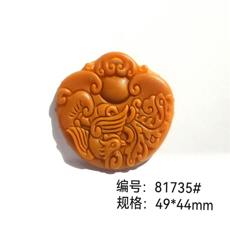 新款单面凤锁扣如意三通香牌模具