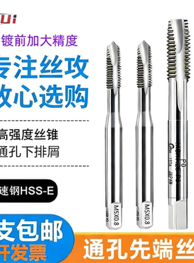 进口JRUI镀前加大精度6G/7H先端丝攻M1M2M3M4M5M6M7M8M10M12丝锥