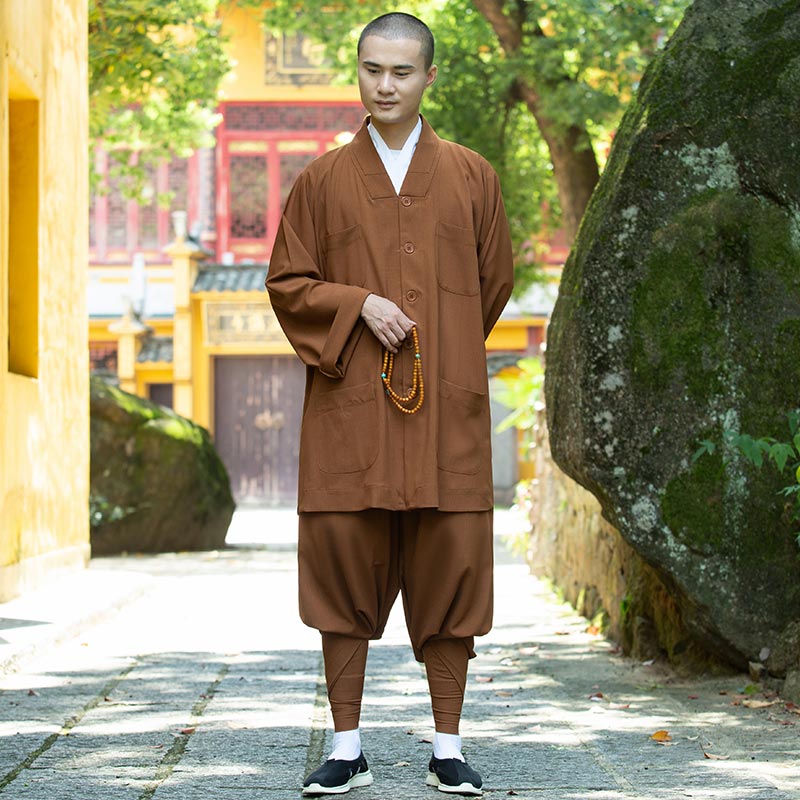 缎梵僧服短褂不起皱不起球