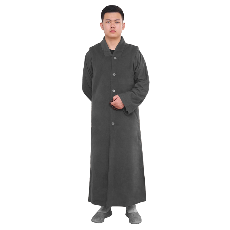 缎梵僧服长伽蓝褂双层男女款僧侣