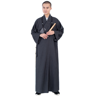 缎梵僧服大褂和尚衣服春秋款罗汉褂僧侣长褂男女僧人短褂套装长袍