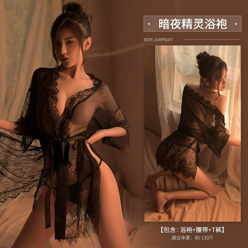 维多利亚新款内衣少女睡袍蕾丝睡衣女性感激情诱惑制服浴袍居家服