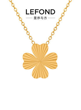 韩系ins镭射四叶草镀金锁骨链