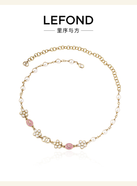 小香字母珍珠山茶花项链轻奢