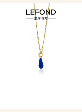 复古轻奢多切面青金石锁骨链