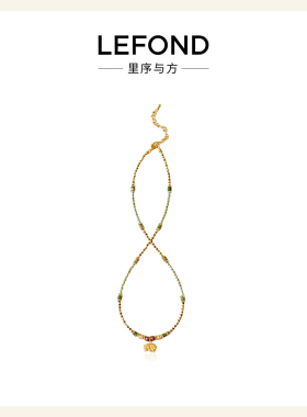 复古轻奢天然石吉象吊坠锁骨链