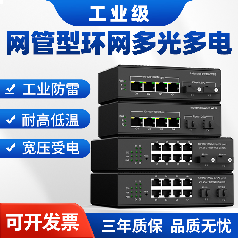 工业级环网奕绅网管型WEB管理