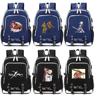 2024街头潮流款动漫周边书包saber黑贞德背包fgo二次元学生男女双