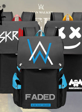 2025池寻艾伦沃克周边Alan Walker书包skrillex电音marshmello棉