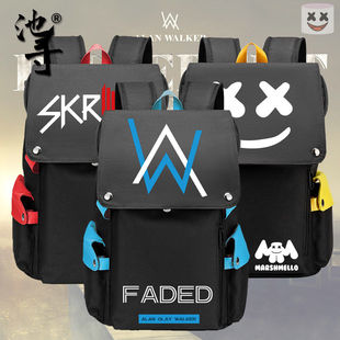 2025池寻艾伦沃克周边Alan Walker书包skrillex电音marshmello棉