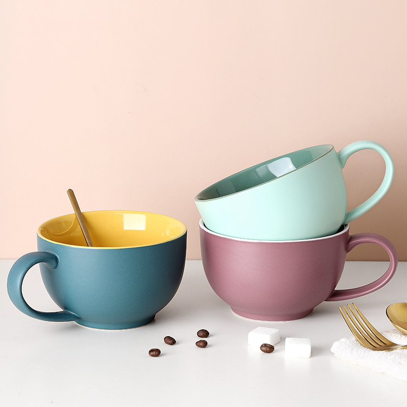 Creative large capacity Nordic ins breakfast oatmeal Mug
