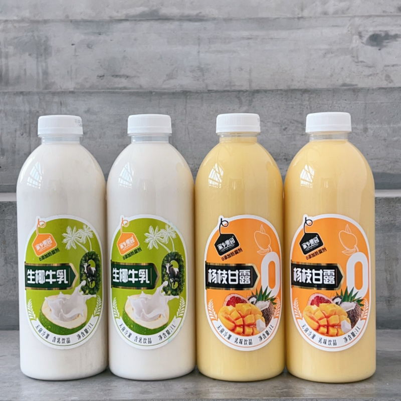 家乡果园生椰牛乳杨枝甘露1L*2瓶装含乳饮品家庭分享装早餐奶