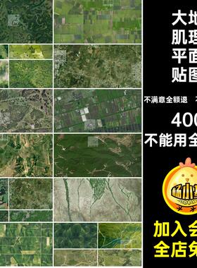 大地肌理平面贴图景观素材地面乡村田野自然山地PS平原JPG卫星图
