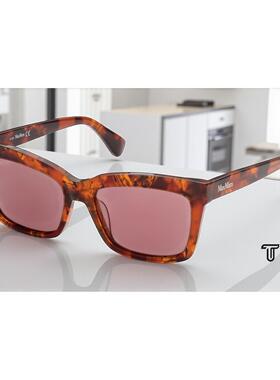 MaxMara MM0010 54S红色棕色波尔多红55女士太阳眼镜