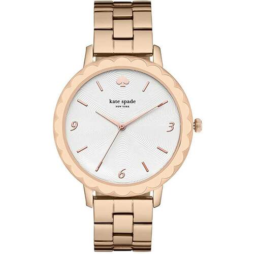 Kate Spade Metro Scallop玫瑰金色不锈钢38mm手表KSW1495
