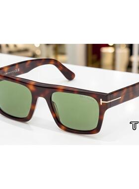 TOMFORD汤姆福特FT1337 53N棕色绿色55 mm男士太阳眼镜