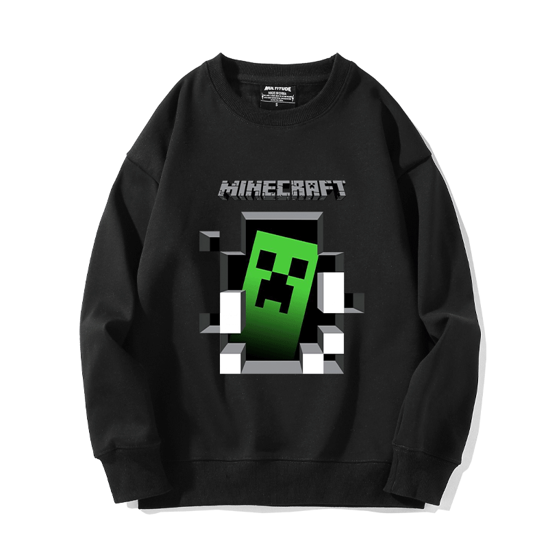 Minecraft我的世界dream连帽卫衣男童苦力怕外套衣服加绒冬季上衣_虎窝淘