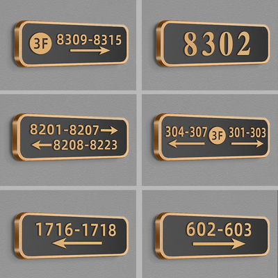 亚克力酒店房号导向标识牌定制