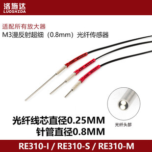 洛施达超细光纤0.8mm凸针管LSD-RE310-I RE310-S RE310-M 线长1米