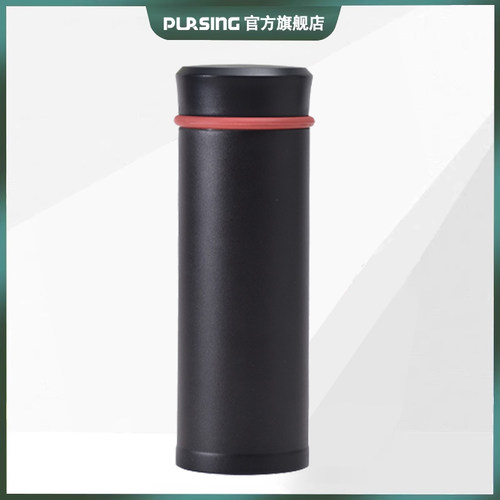 普升pursing哇噢小清新陶瓷内胆保温杯硅胶带茶漏便携商务礼品杯