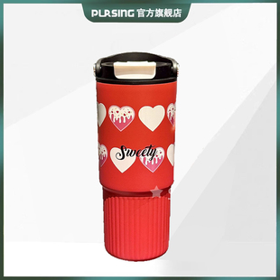 pursing吸管保温杯316材质男女生大容量咖啡水杯车载便携冰霸杯