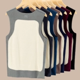 Бархатный удерживающий тепло демисезонный утепленный жилет без рукавов