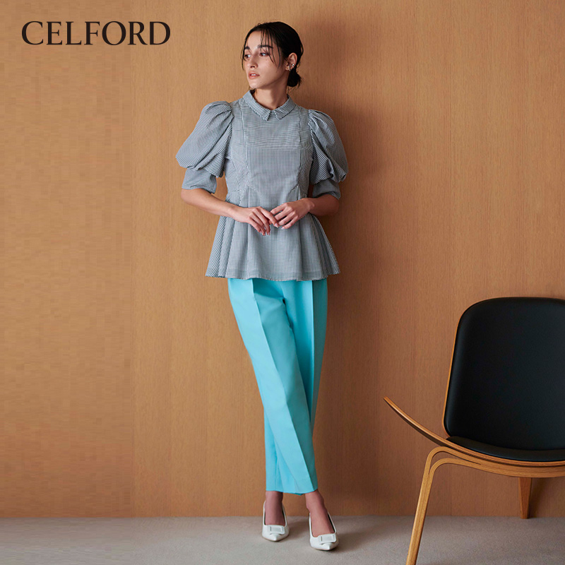 CELFORD春季新品宽松抽褶休闲裤