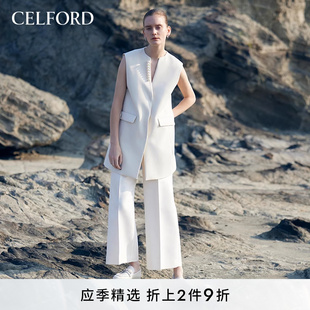 百搭简约显瘦宽松直筒高腰休闲裤 CELFORD秋冬 CWFP234085